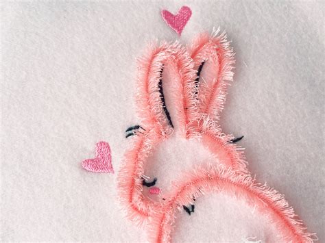 Fluffy Easter Bunny silhouette chenille fluffy fringed Bunny machine ...