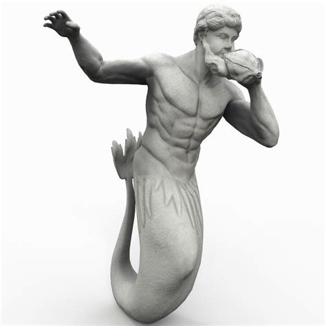 3ds triton statue