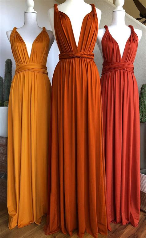 Burnt Orange Bridesmaid Dresses, Fall Bridesmaids, Wedding Bridesmaid Dresses, Burnt Orange ...