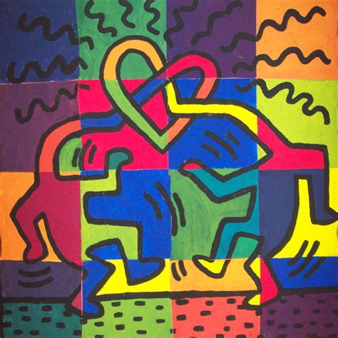 my artful nest: Keith Haring Collaboration Square One Art, Keith Haring Heart, Circle Doodles ...