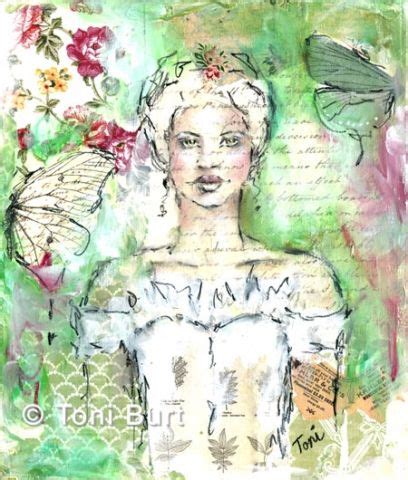 enchanted garden Mixed Media Artists, Mixed Media Collage, Collage Art, Collages, Watercolor ...