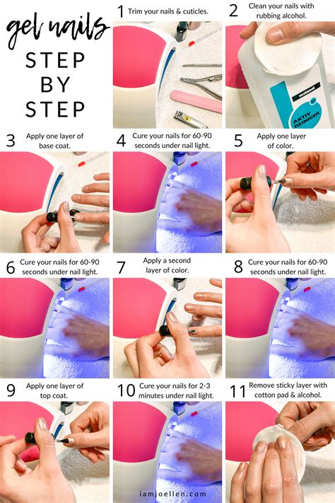 How to Do Gel Nails at Home - i am joellen #gelnails #nails #shellac #shellacnails | Gel nails ...