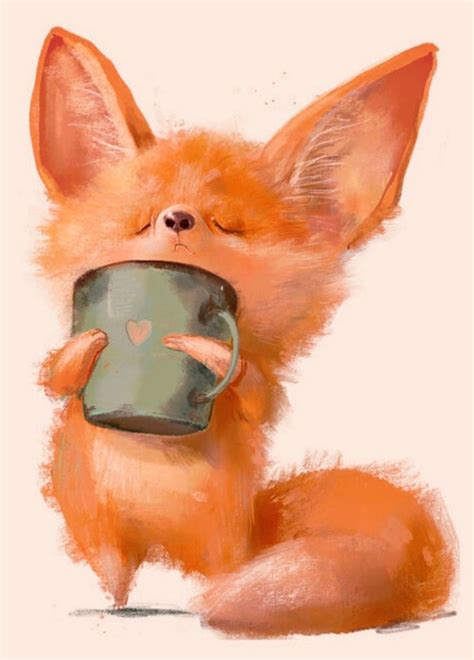 Fox Art, Bear Art, Cute Fox Drawing, Doodle Paint, Fox Character, Guache, Happy Paintings ...