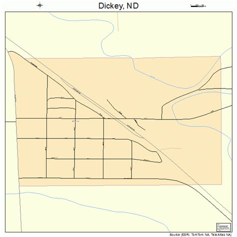 Dickey North Dakota Street Map 3819580