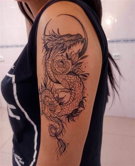 Fiery Dragon Tattoo Ideas and Designs for Women