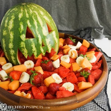 Vomiting Watermelon Fruit Tray - a Fun and Healthy Halloween Snack ...