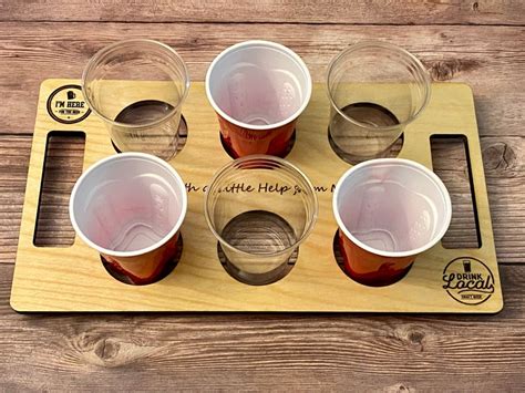 Beer Beverage Carrier Drink Caddy Carrying Tray Wood - Etsy