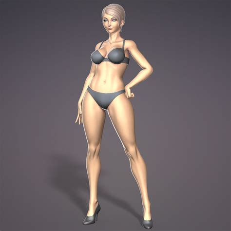 Female stylistic base body character 3D model - TurboSquid 1217382