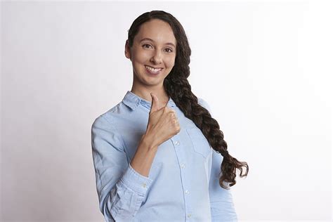 Royalty-Free photo: Woman in white dress shirt posing for photo | PickPik