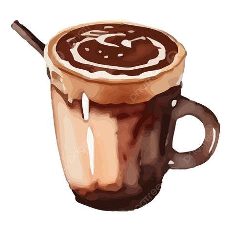 Hand Drawn Watercolor Coffee Cup Vector, Watercolor, Coffee, Hand Drawn PNG and Vector with ...