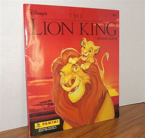 PANINI Lion King Disney Sticker Album COMPLETE and NICE Vintage | Disney sticker, Lion king ...