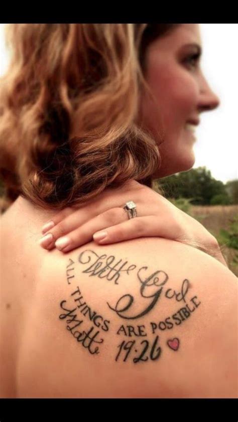 With God all things are possible matthew 19:26 | Matthew 19 26, Tattoo ...