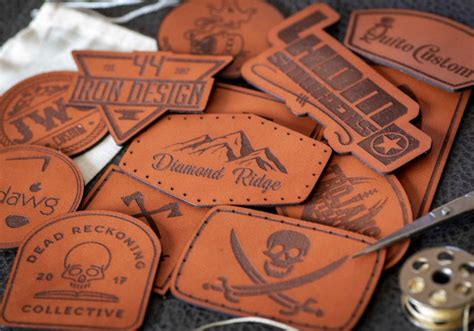 Custom leather patches engraved with your logo | Quite Custom