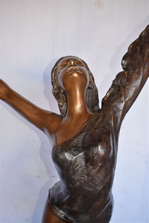 Ballet Dancer Performing on Stage Bronze Statue - Size: 45"L x 27"W x ...