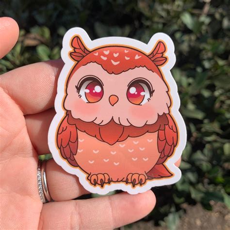 Owl Vinyl Sticker / Waterproof - Etsy