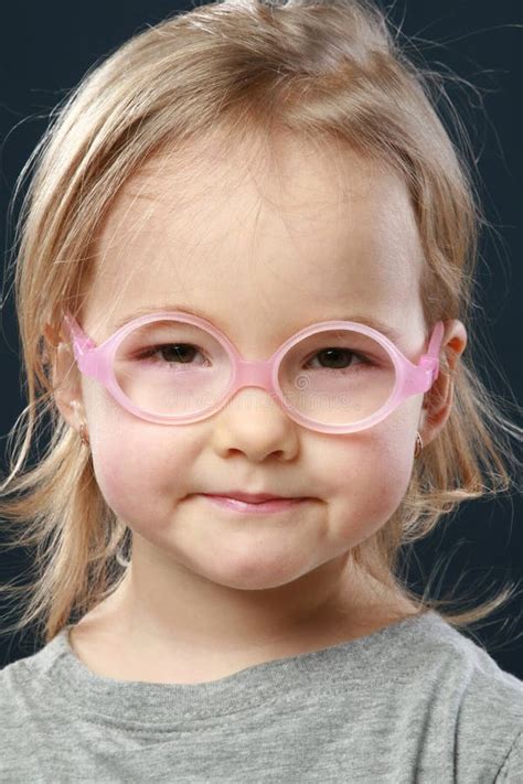 Little Girl Portrait In Pink Glasses Stock Photography - Image: 20016022