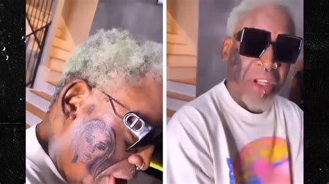 Dennis Rodman Gets Huge Portrait Tattoo Of GF On His Face