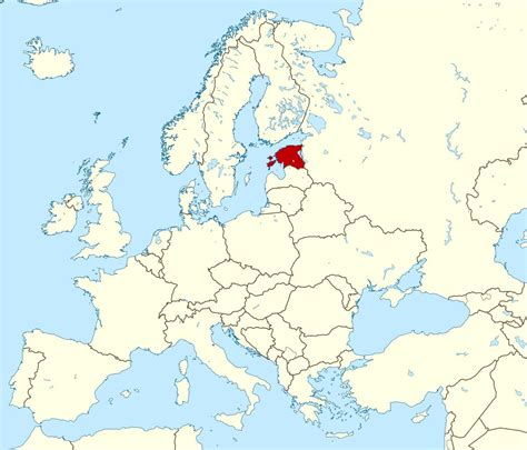 Estonia in world map - Estonia location on world map (Northern Europe ...