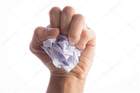 Hand's holding crumpled paper Stock Photo by ©wckiw 125210028