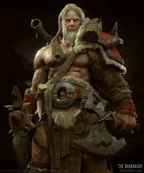 The Barbarian by Nikolay Sladkov | Fantasy | 3D | CGSociety | Barbarian ...