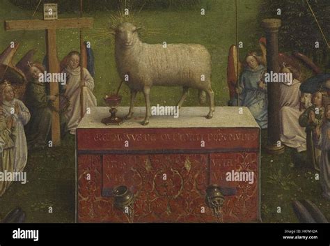 Ghent Altarpiece Mystic Lamb Detail Altar Stock Photo - Alamy