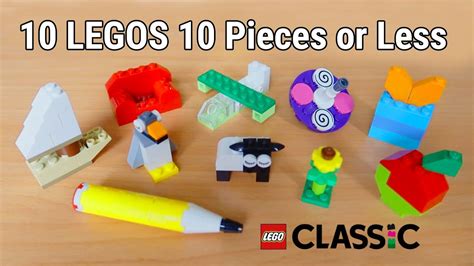 10 LEGOS 10 Pieces or Less I 10 Easy LEGO Classic Building Ideas - YouTube