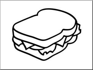 Sandwich Clipart Black And White | Free download on ClipArtMag