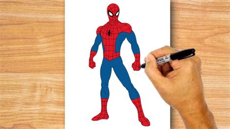 how to draw spiderman step by step || spiderman drawing for beginners || Marvel Cartoons drawing ...