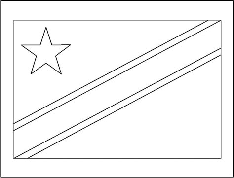 Flag of the Democratic Republic of the Congo coloring page - Download, Print or Color Online for ...