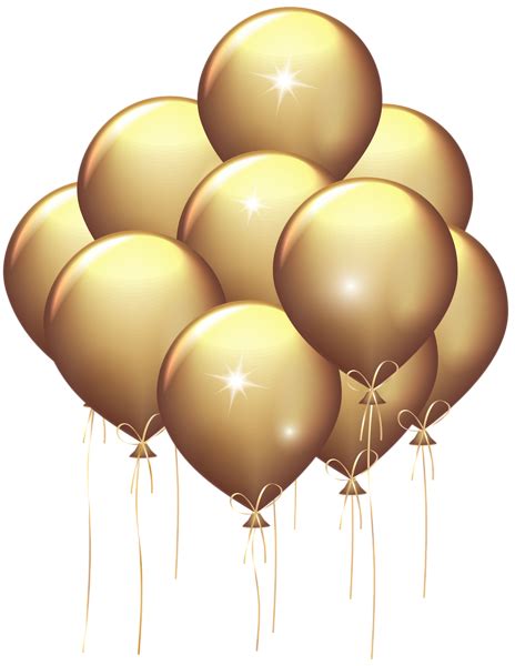 Gold Ballons Png - PNG Image Collection