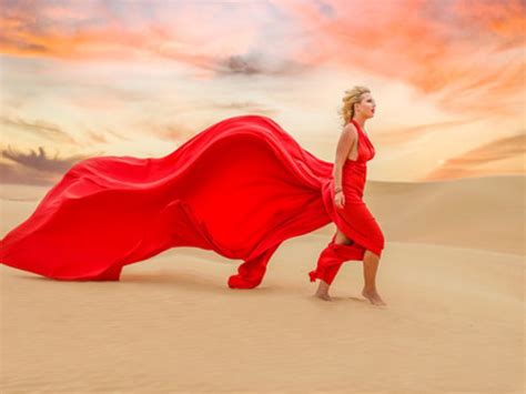 Desert Flying Dress Photoshoot in Dubai