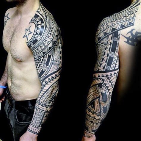 90 Tribal Sleeve Tattoos For Men - Manly Arm Design Ideas