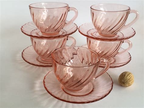 Arcoroc Rosaline Pink Glass Dishes Made in France Sold by Set - Etsy