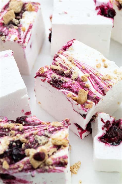 Blueberry Marshmallows - i am baker