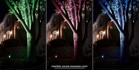 4W Color-Changing WiFi LED Landscape Spotlight - RGB+White - Smartphone Compatible - Optional ...