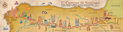 Camino de santiago frances route map - tolftrend