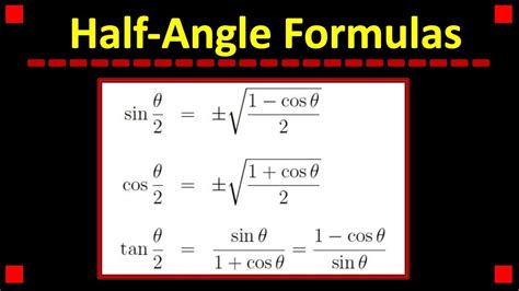 Using the Half-Angle Formulas in Trig - YouTube