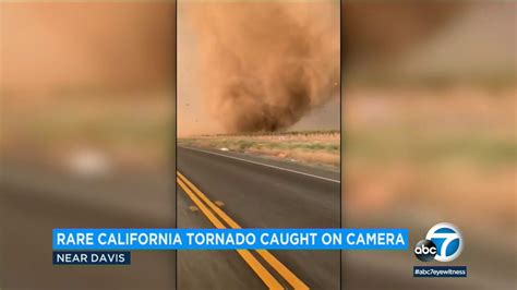 Video captures terrifying moments as rare California tornado whips ...