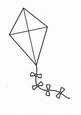Kite Drawing For Coloring sketch template