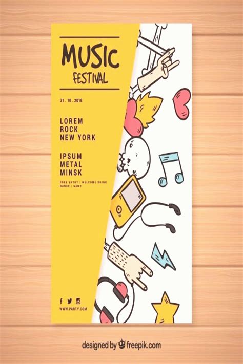 Kreative Musik Festival Plakat Vorlage kostenlose Vector PlakateCover Kreative Musik Festi ...