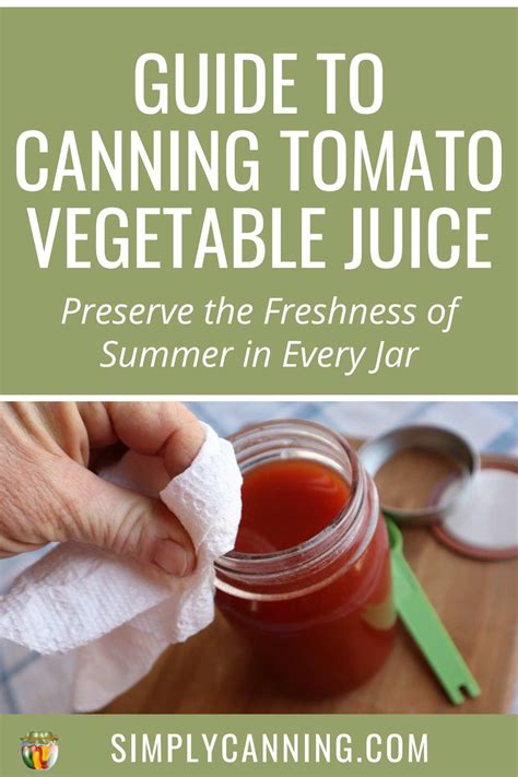 Canning Homemade Tomato Vegetable Juice with your own recipe.