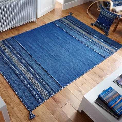 Kelim Rugs in Blue - Free UK Delivery | Blue flatweave rug, Blue rug, Dark blue rug