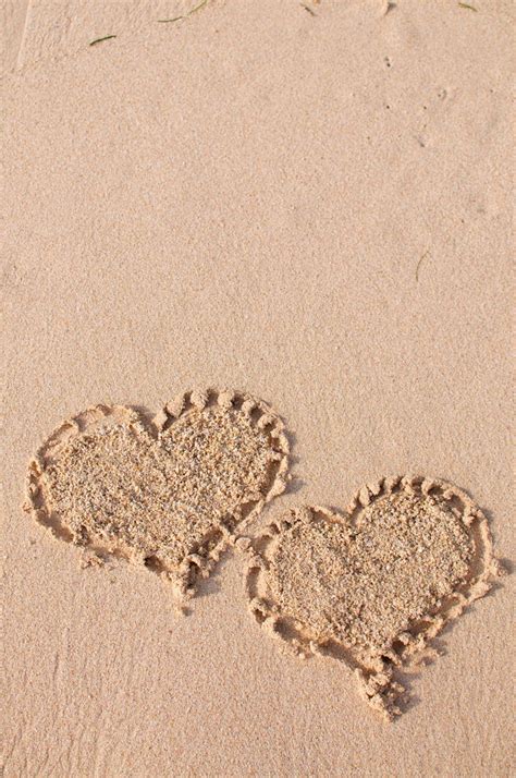 Heart Shaped Sand on Beach · Free Stock Photo