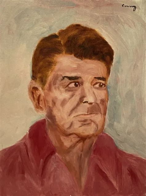 CONROY NEW YORK City 1985 Ronald Reagan Figure Portrait Modernist Painting $170.00 - PicClick