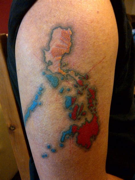 Philippines map and flag colors by- Ranz | Unique tattoos, Paw print tattoo, Tattoos