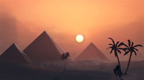 Pyramid Egypt Desert Architecture Sunset Wallpapers H - vrogue.co