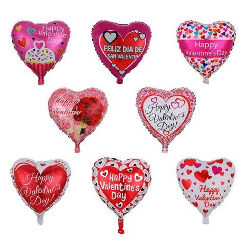 18inch Happy Valentines Day Balloons Heart Shape Aluminum Foil ...