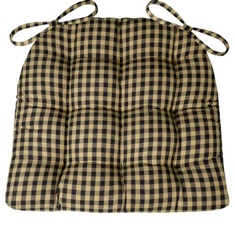 Amazon.com: Barnett Products Dining Chair Pad with Ties - Checkers 1/4 ...
