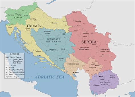 Map of the former Yugoslavian area - Maps on the Web