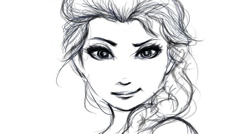 Elsa Sketch Cartoon Pencil Drawing Images, Pencil Drawings Of Love ...